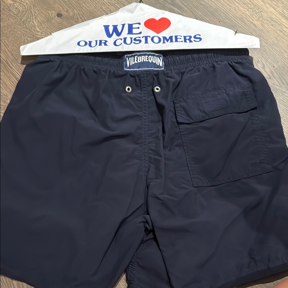 Vilebrequin Blue Swim Trunks Quick-Drying Elastic Waist